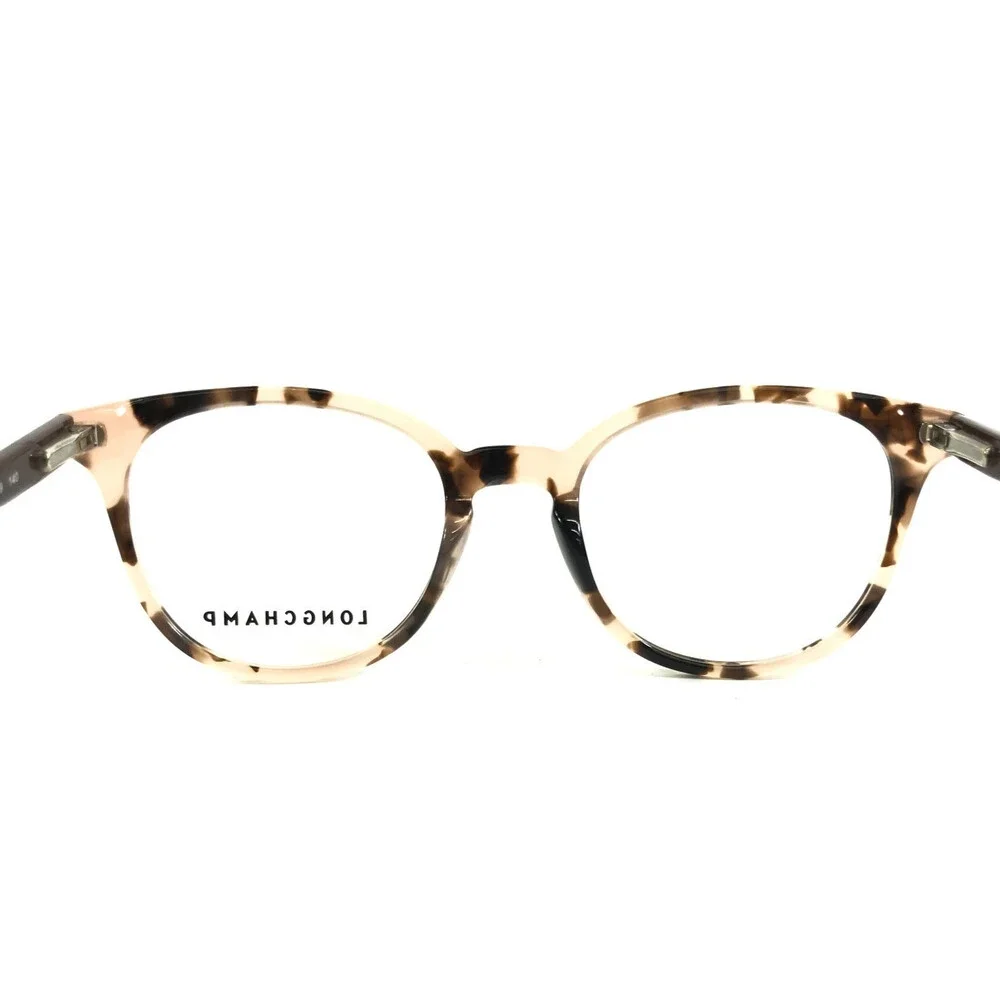 Longchamp Eyeglasses Frames LO2608 690 Pink Tortoise Round Full Rim 49-19-140